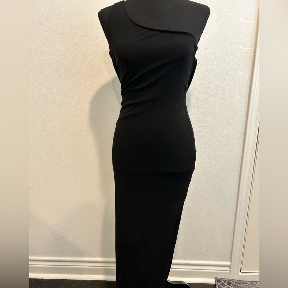 FRIVOLE COUTURE‎ Elegant Black Sleeveless Dress Size 4